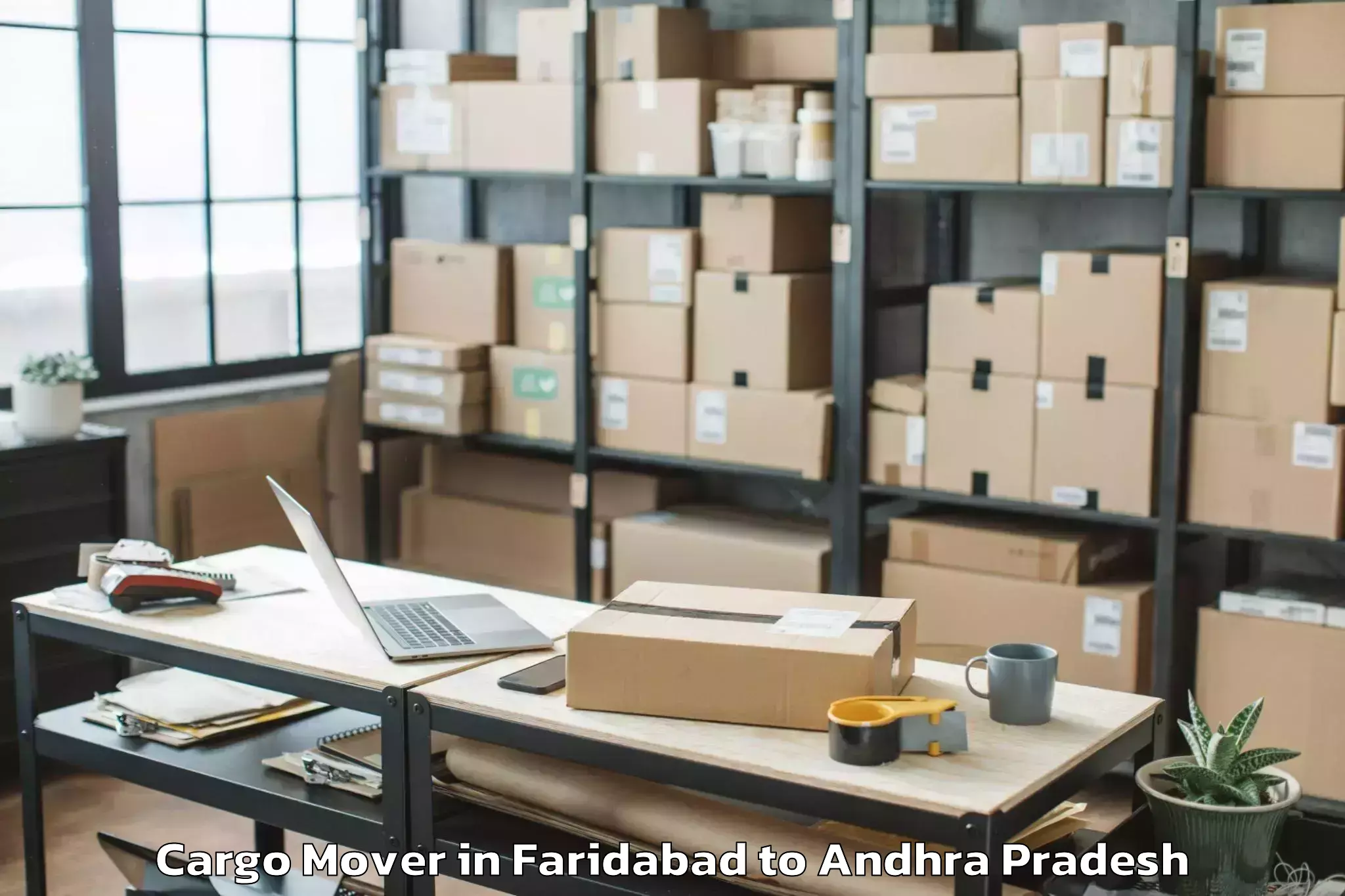 Reliable Faridabad to Tenali Cargo Mover